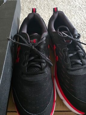 Under Armour Assert 10 Black/Red Athletic Sneakers Size 13